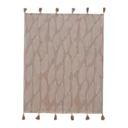 J.Elliot Home Kye 130x160cm Cotton Throw Blanket Bedding Decor Warm Taupe/Cream