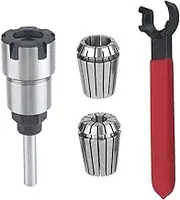 1/4 Inch Shank Router Bit Collet Extension Chuck Converter Adapter, 4Pcs Collet Chuck Wrench Spanner for Woodworking