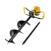 Giantz Post Hole Digger 74CC Petrol Drill Fence Borer 300mm Auger Extension Bits