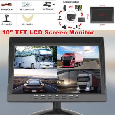 10" TFT LCD Monitor for Car Truck Rear View Reverse Backup Camera Video Display (for: Suzuki)