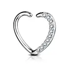 Piercing Ear Cartilage Daith Heart Cobblestone Gold White 14 Carat