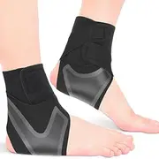 Ankle Support Brace, Breathable Adjustable Ankle Brace, Elastic Anti-sprain Foot Sleeves for Sports Protect, Plantar Fasciitis, Joint Injury Recovery, Lace Up Compression Wrap for Men & Women