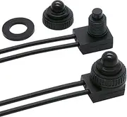TWTADE 2PCS Motorcycle/Auto Car 12V Waterproof Push-ButtonSwitch with 4''Lines（On-Off） CAR-W