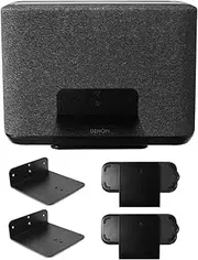 Compatible with Denon Home 250/350 Drahtloser Speaker Bracket Wall Bracket Denon Home 250/350 Speaker Stand Bracket Accessories Rack,Mount for Home Loudspeaker Systems(Black) 2 PCS