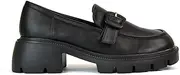 [Generic] Womens Chunky Sole Loafers Ladies Slip On Low Heel Platform Pumps Felixble Cussioned Sole Buckle Shoes Size 3-8
