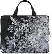 FHPCE Laptop Shoulder Bag 12inch Laptop Bag Computer Bag Ice Crystal Pattern Messenger Bag for Unisex