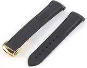 [ALMVIS] 20mm 21mm 22mm Curved End Silicone Rubber Watch Band Fit for Pagani Watch Fit for Huawei Fit for GT2 Magic Watch 2 Fit for Honor Fit for Samsung Galaxy Watch S3 S4(Black 4)