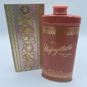 New Vintage Unforgettable Perfumed Talc Talcum Powder Avon Tin Metal 1960s Retro