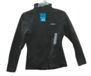 WOMEN'S COLUMBIA FLEECE LINED FULL ZIP JACKET SNAP ON CUFF BLACK SIZE SMALL R2-A