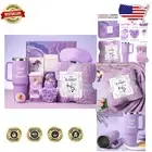 Thoughtful Lavender-Themed Gift Set: Blanket, Tumbler & Spa Essentials for Her