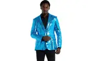 70s Sequins Blue Mens Suitmeister Jacket