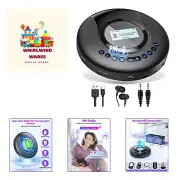 CD Player Portable , Portable CD Player Bluetooth with FM Radio, 2000mAh Rech...