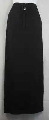 Royalty by Maluma Women's Polyester Blend Tie-Front Maxi Skirt, Deep Black, XS