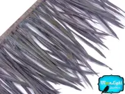 1 YARD - Silver Gray Goose Biots Stripped Wing Wholesale Feather Trim Supply