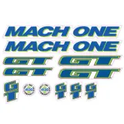 GT - 1992 Mach One - For Chrome frame ON CLEAR - decal set - Old school bmx