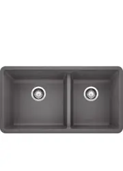 Blanco 441479 Silgranit Undermount (Cinder) Double-Bowl Sink Kitchen Sink