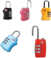 SHATCHI Combination Lock TSA Approved Travel Suitcase Luggage School Locker 3 Digit Padlock Weatherproof Assorted Colour, Any, 4pcs