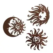Sun Wall Hanging, Wall Sculpture, Metal Wall Art Indoor/Outdoor Decor Sun Face