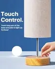 2 USB Charging Ports Bedside Lamp Touch Control Table Lamp with 3-Way Dimmable.