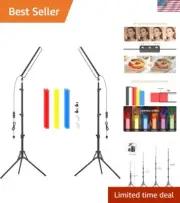 Versatile 2-Pack LED Photography Light Wands with 360° Flexibility & USB Power