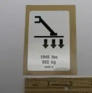 82585 / 82585GT OEM Genie DECAL LABEL OUTRIGGER LOAD