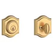 Baldwin SC.TAD.003.SL Traditional Arch Single Cylinder Keyed Entry Brass