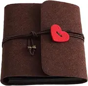 Scrapbook Album, 30 Pages Thick DIY Felt Blank Photo Album Scrapbook with Ties Meaningful for Couple Baby Anniversary Wedding Family Gifts, Medium, Photo