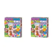 2x 4M Mould & Paint Googly Eyes Animals Kids/Children Art Craft Activity Kit 5+