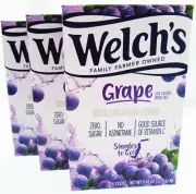Welch's Grape ~ 18 Packets ~ Low Calorie ~ Zero Sugar - Drink Mix ~ FAST SHIP