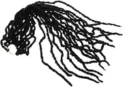 DONFAMDS Boho Style Dreadlocks Wig Micro Braids Faux Locs Hair Extensions Synthetic Crochet Hair Prelooped Wig Versatile for Parties Everyday