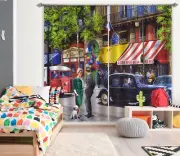 3D Street Black Car A615 Blockout Photo Curtain Fabric Window Kevin Walsh Amy
