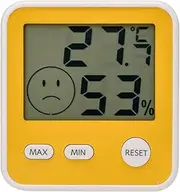 Empex TD-8414 Digital Thermometer, Hygrometer, Magnet, Home, Living Room, Refrigerator, Home Room, Digital Midi Thermo-Hygrometer, Yellow