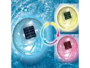 Swimline Hydrotools 6" Floating Solar Light Pink Pool Pond Water Light Decor