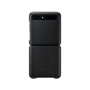 Samsung Galaxy Z Flip Leather Case Black - Brand New