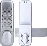Mechanical Lock, No Noise Waterproof Door Lock Rust Proof Mechanical Keyless Entry Door Lock Mechanical Combination Latch with Handle for Parking Lot for Storage Area Gate