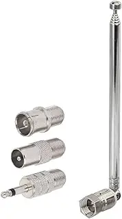 Superbat FM Telescopic Antenna Kit 75 Unbal F Type Connector DAB Radio Replacement Antenna for TV AM FM Radio Stereo Receiver Bose Wave Radio etc.