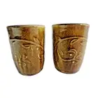 Reba Harmony Belmont Villa Salt Pepper Shakers Embossed Brown Scroll Boxed NEW