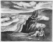 Cliffs by the Sea : Mabel Dwight : 1937 : Archival Quality Art Print for Framing