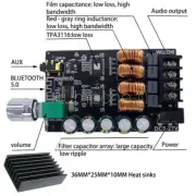 Bluetooth 5.0 TPA3116 100W+100W HIFI High Power Digital Amplifier Stereo Board F