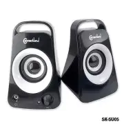 USB Powered Stereo Speakers w/ Front Panel Volume Control & 3.5mm Headset Jack