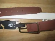 NEW NIXON Belt Men's XS Vegan Leather Reversible Brown Cream Graham