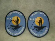 2 BRAND NEW EMBROIDERY JACKET OR SHIRT PATCH CONNECTICUT BASS CHAPTER FEDERATION