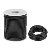 Rubber Cord Tube Hollow Pipe 16ft 27yds 1/8" Dia 1/16" Hole Tubing Black