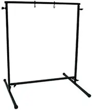 The Gong Shop Metal Gong Stand – Holds Gongs up to 26" – Compact Frame with Adjustable Hooks – Black Powder-Coated Finish – Lightweight Holder for Studio or Home Use (Gong Not Included)