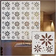 Hanging Room Divider, Waterproof Semi-Private Wood Plastic Partitions Panel Screen,Anti-Cracking Living Room Hotel Decoration Screen,29x29cm