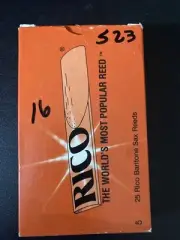 New Rico Baritone Saxophone Sax reeds Strength 5 in open box (16 Reeds) -S23