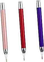 DOITOOL 3 Pcs Luminous Drill Pen for Embroidery Painting DIY Crafts Ergonomic Rhinestone Pointing Tool Red Blue and Gold Easy to Use Durable Design