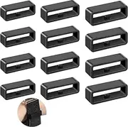 [GEEHUA] 12Pcs Silicone Watch Band Holder, Watch Band Keepers Replacement Watches Retainer Strap Loops for Watches Fastener Rings Replacement Accessories (22/20/18mm)