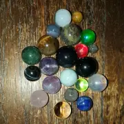 Lot of 21 Crystal Marble Spheres Balls Orbs