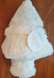 Threshold Faux Shearling Sherpa Tree Shaped Throw Pillow Christmas White Plush